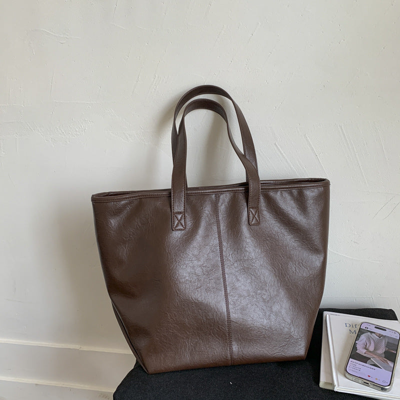 Fashionable Large-capacity Tote Bag Vintage And Casual
