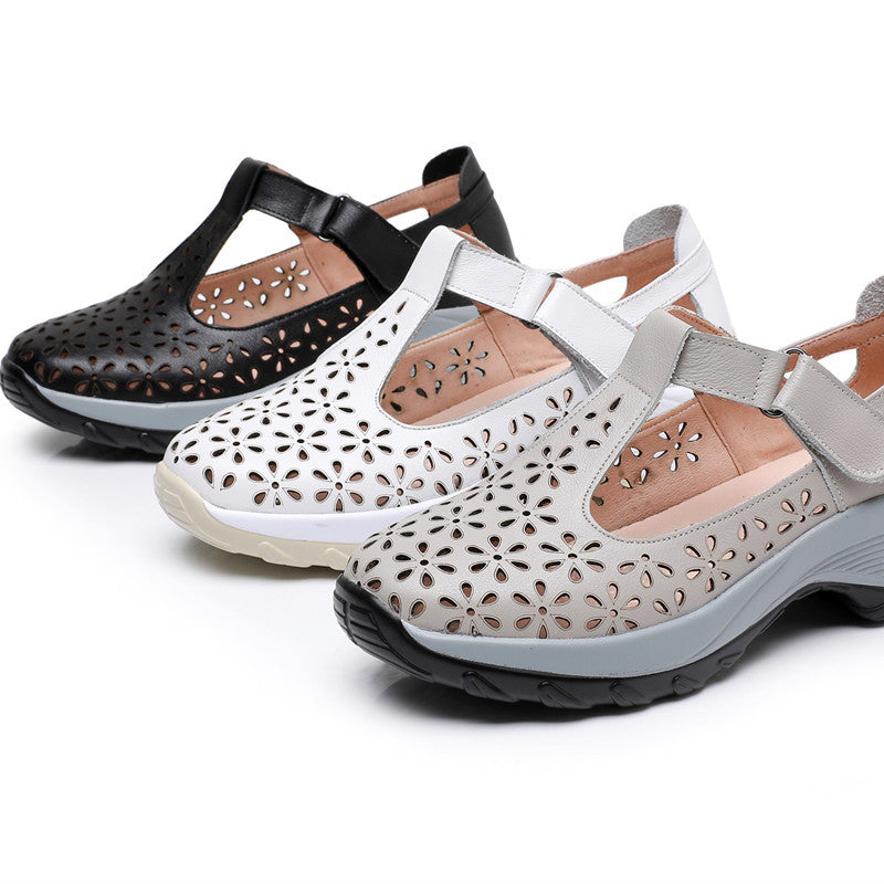 Womens Comfortable Flat Leather Shoes