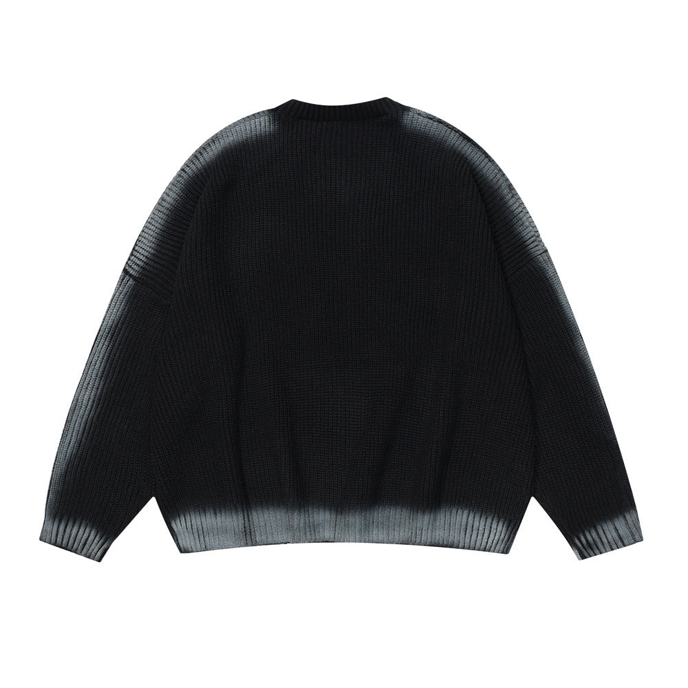 Personality Crewneck Sweater Oversize Slouchy Sweater For Men