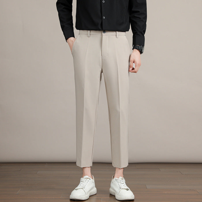 Korean-style Trendy Business Drop-crotch Mens Suit Pants