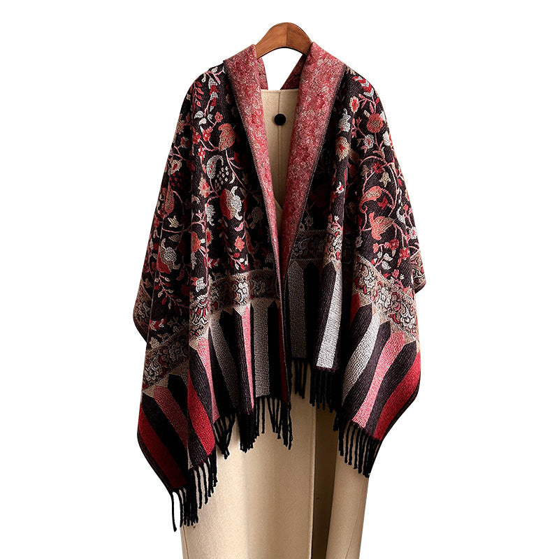 Autumn And Winter Ethnic Style Plant Flower Core-spun Yarn Tassle Fashion