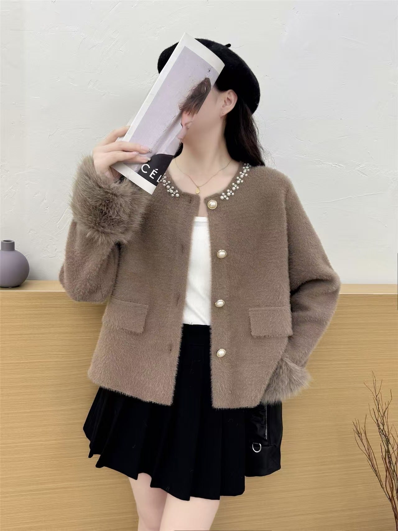 Chanel-style Knitted Cardigan Autumn New Arrival Women's Sweater Jacket