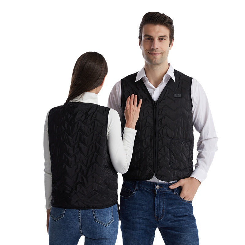 V-neck Heating Vest Carbon Fiber Electric Heating Vest