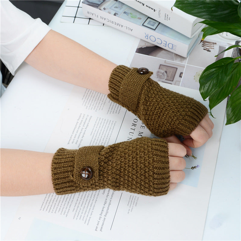 Half Fingerless Gloves In Autumn And Winter