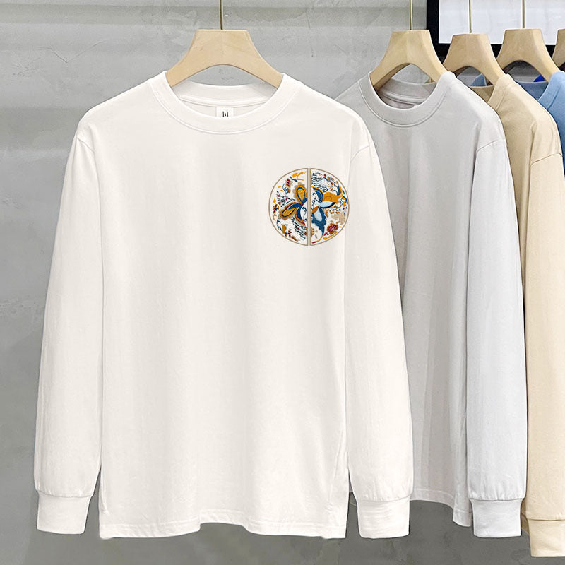 230g Heavy Cotton Long-sleeved T-shirt For Women