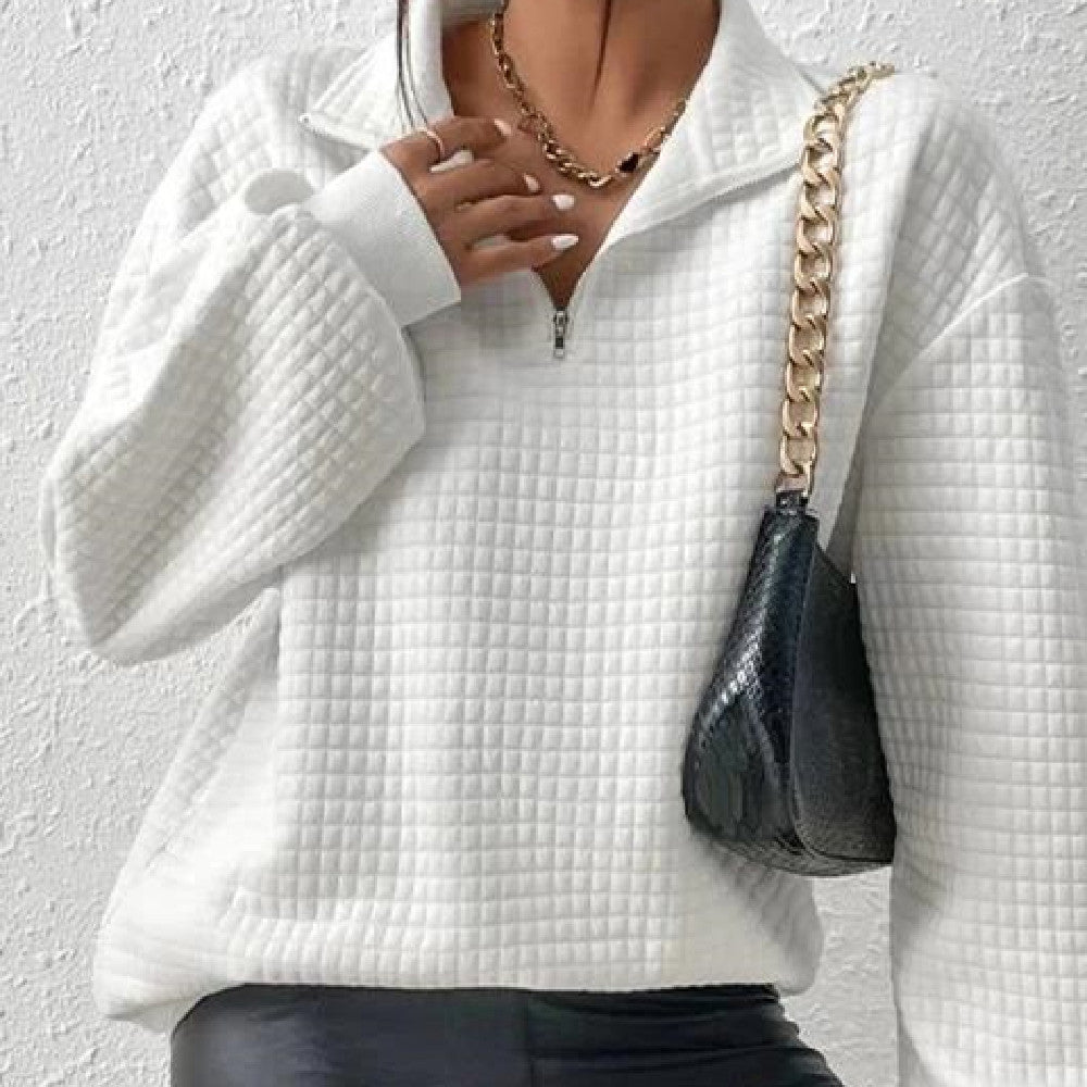 Fashion Solid Color Patchwork Sweater