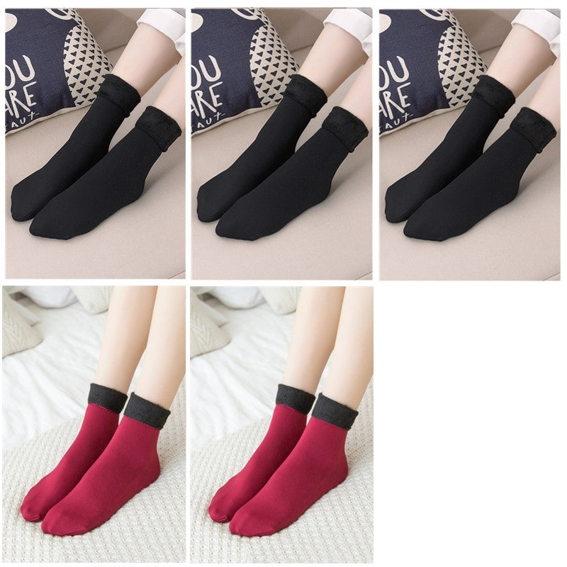 Plus Fleece Socks To Keep Warm Snow Women In Autumn And Winter