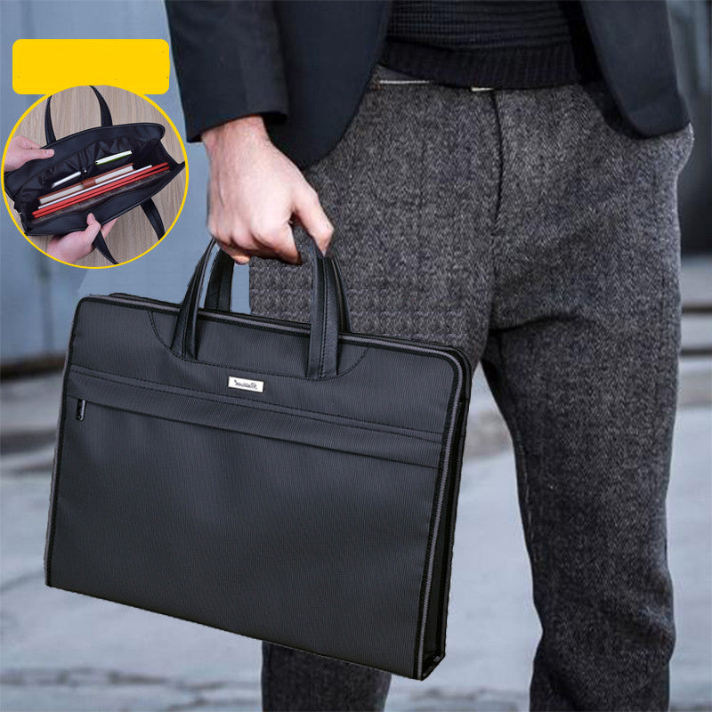 File Bag Large Capacity Waterproof Briefcase Canvas
