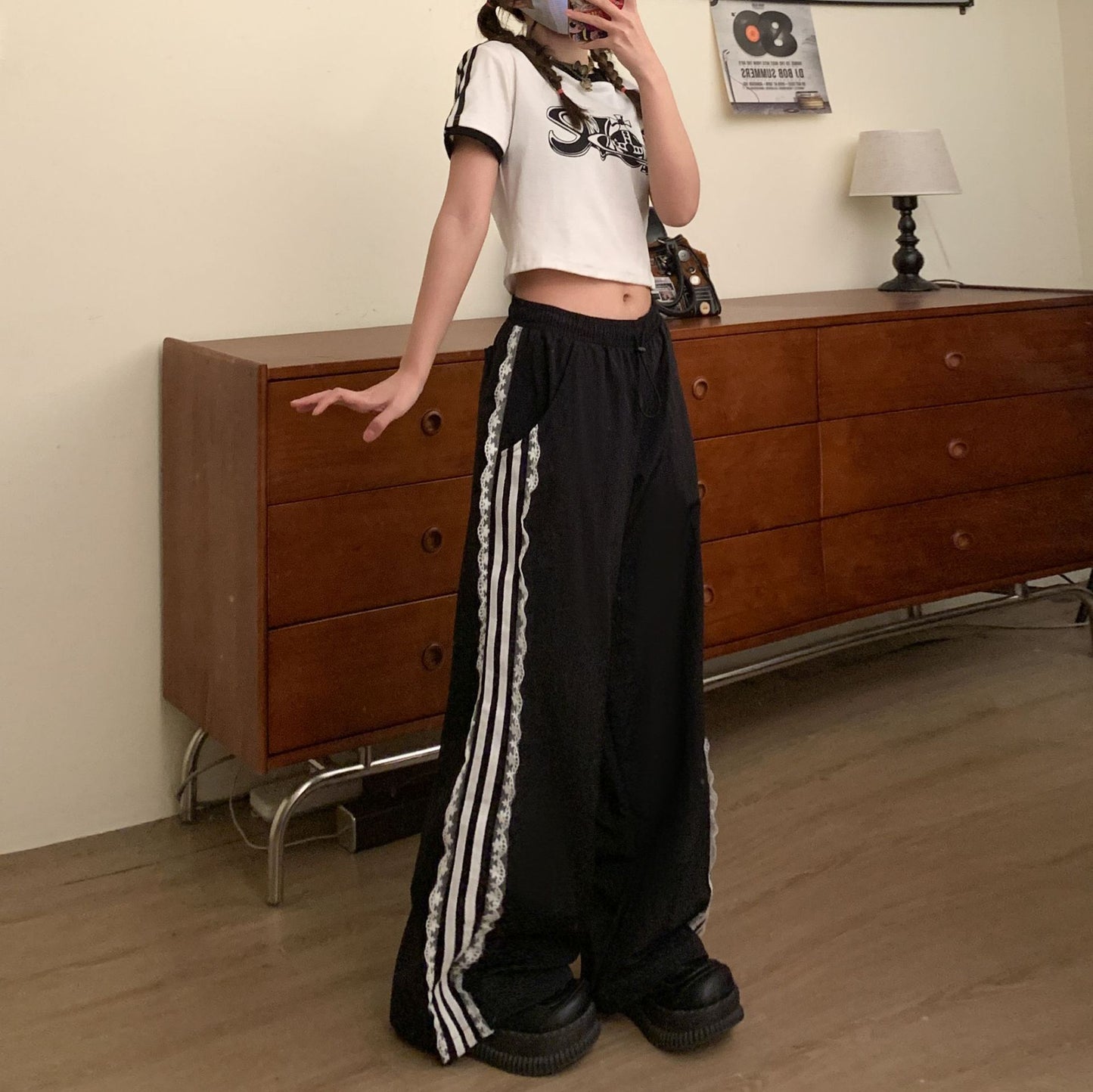 Edge Black Strip Sports Pants