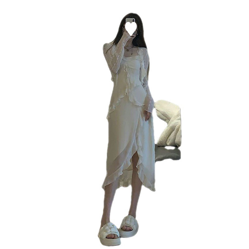 Gentle Adult Lady Like Woman Style Long Dress Suit For Women