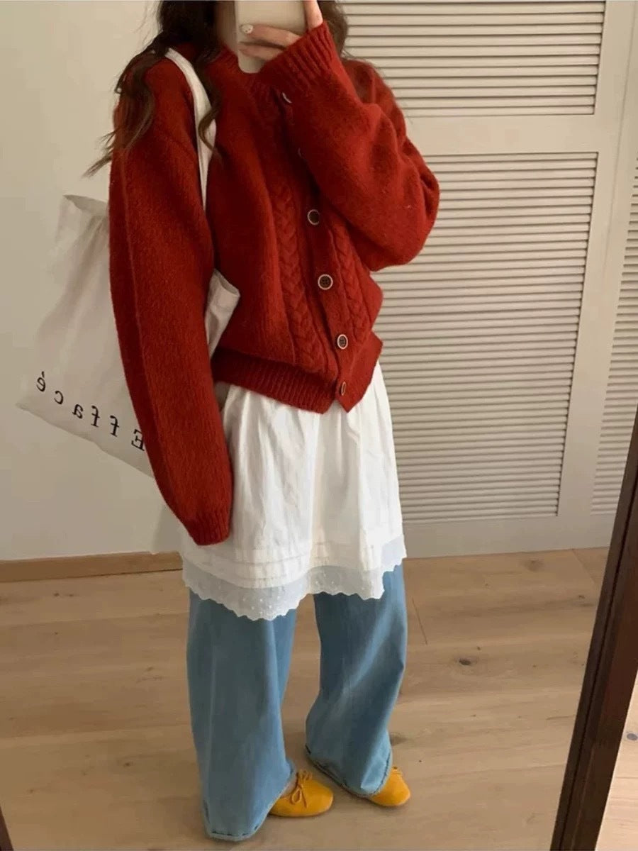 Loose Outer Wear Niche Knitted Cardigan Top