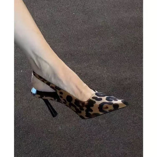 Women's Fashion Pointed Plus Size Slip-on High Heels