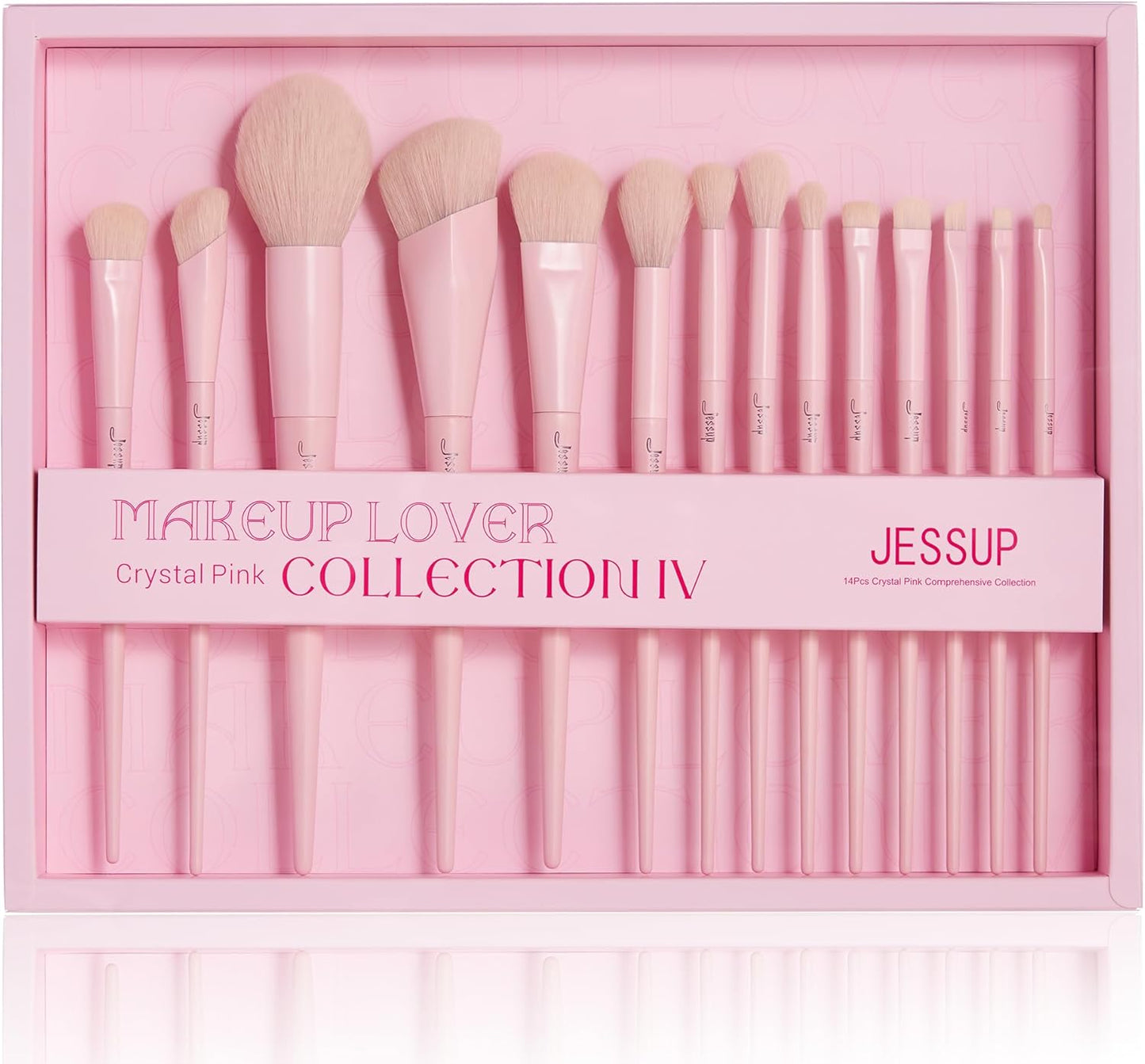 Jessup Brochas De Maquillaje,14 Piezas Set De Brochas De Maquillaje Veganas,Base En Polvo Sombra De Ojos Mezcla Corrector Juego De Brochas Para Pliegues Pinceles Para Delineador De Cejas,T329