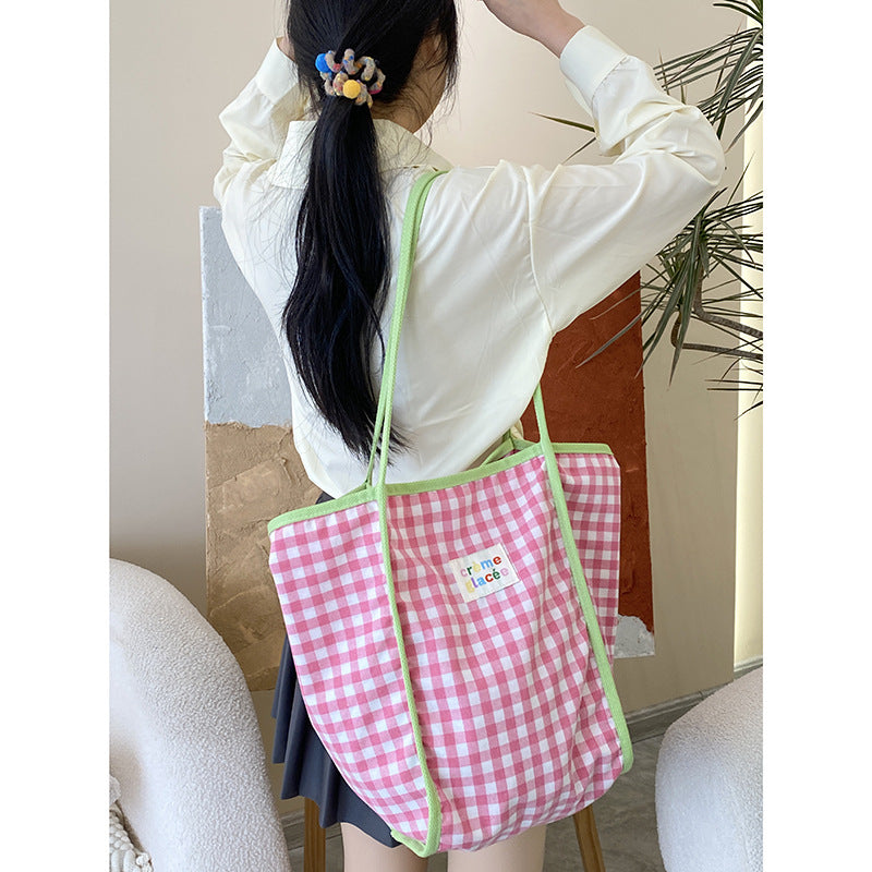 Fashion Special Multicolor Plaid Shoulder Bag