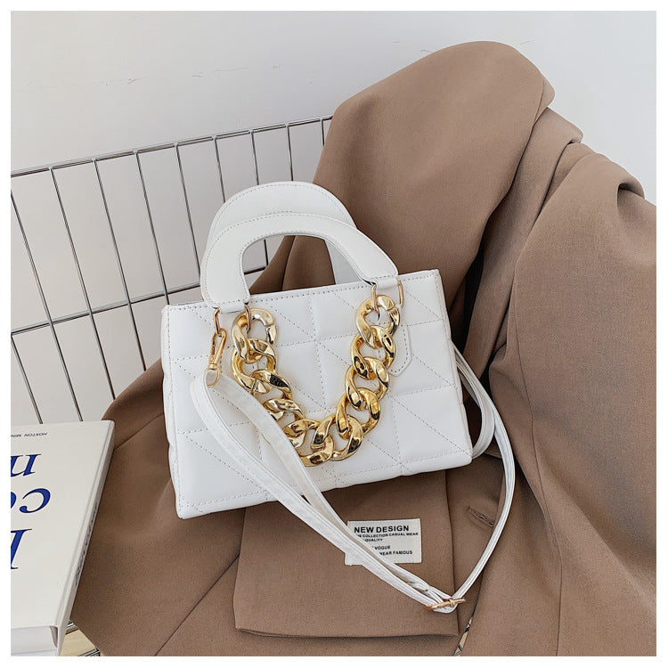Fashion Rhombus Chain Handheld Small Square Bag