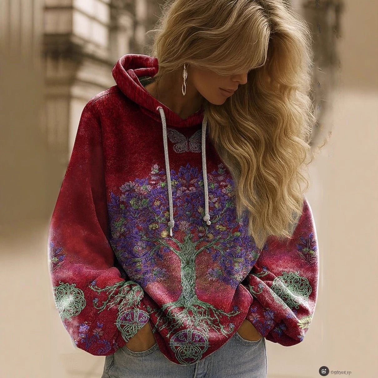 Women's Casual Long-sleeve Hooded Top