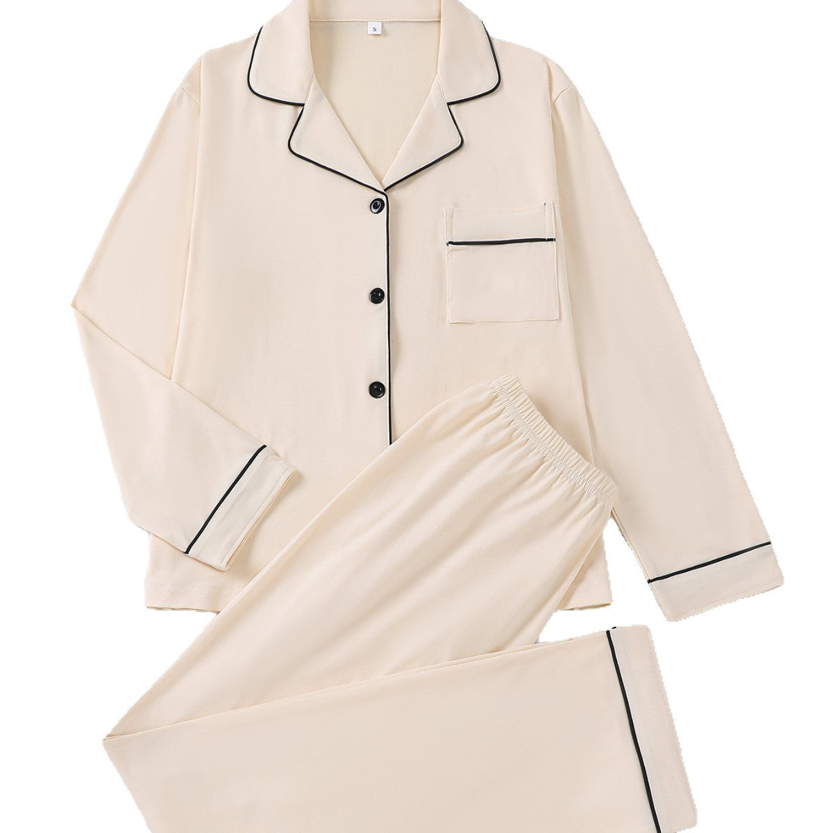 Womens Casual Cardigan Set With A Lapel And Long Sleeves