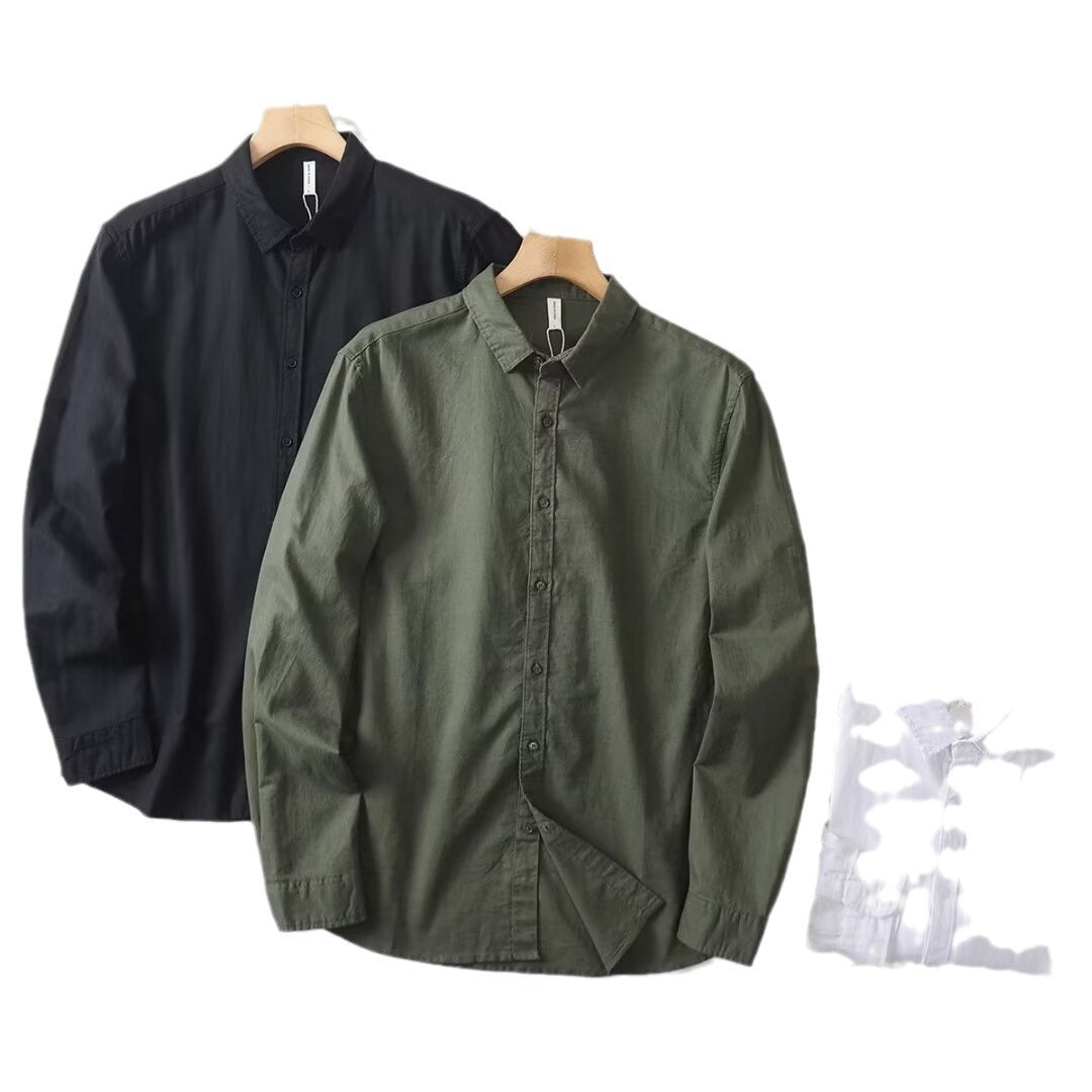 Men's Loose And Simple Artistic Youth Leisure Linen Shirt