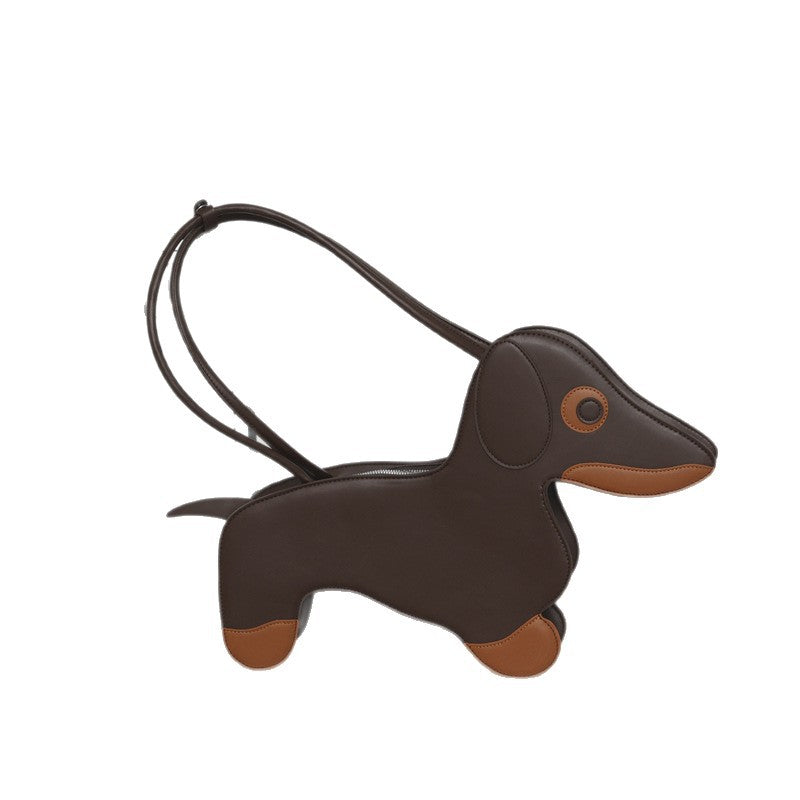 Sausage Dog Vintage Portable Shoulder Bag