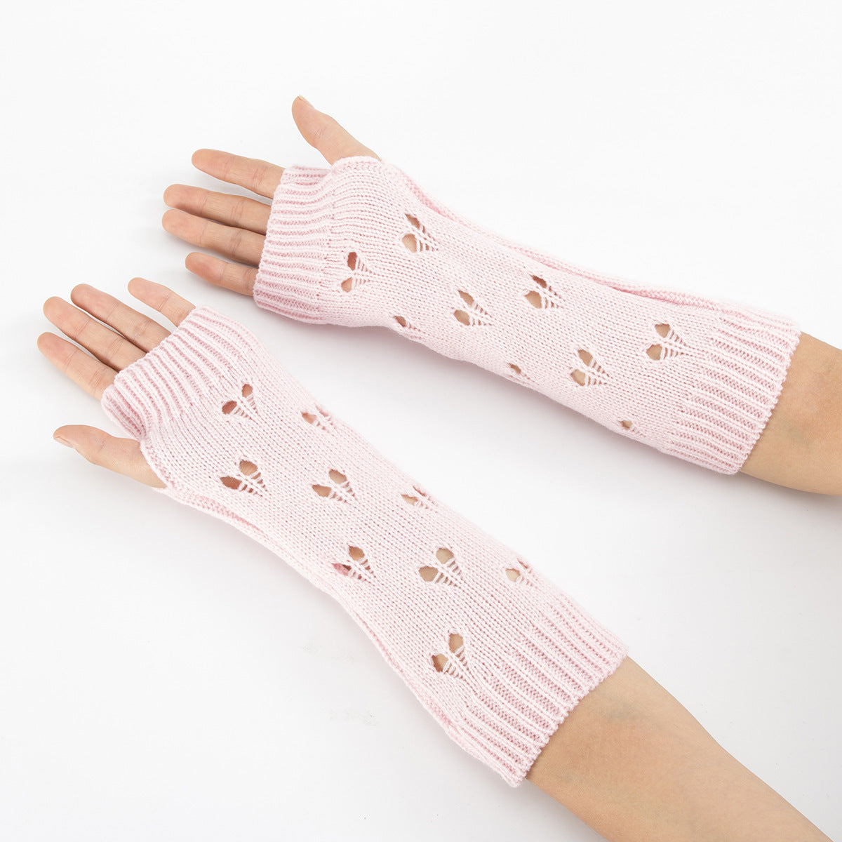 Ladies Jacquard Love Knitted Wool Warm Arm Cover