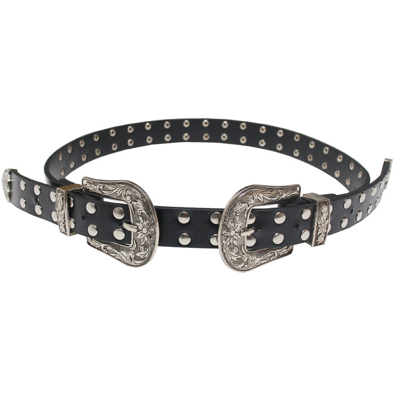 Dark Metal Punk Rock Girl Handsome And Full Of Jeans Belt