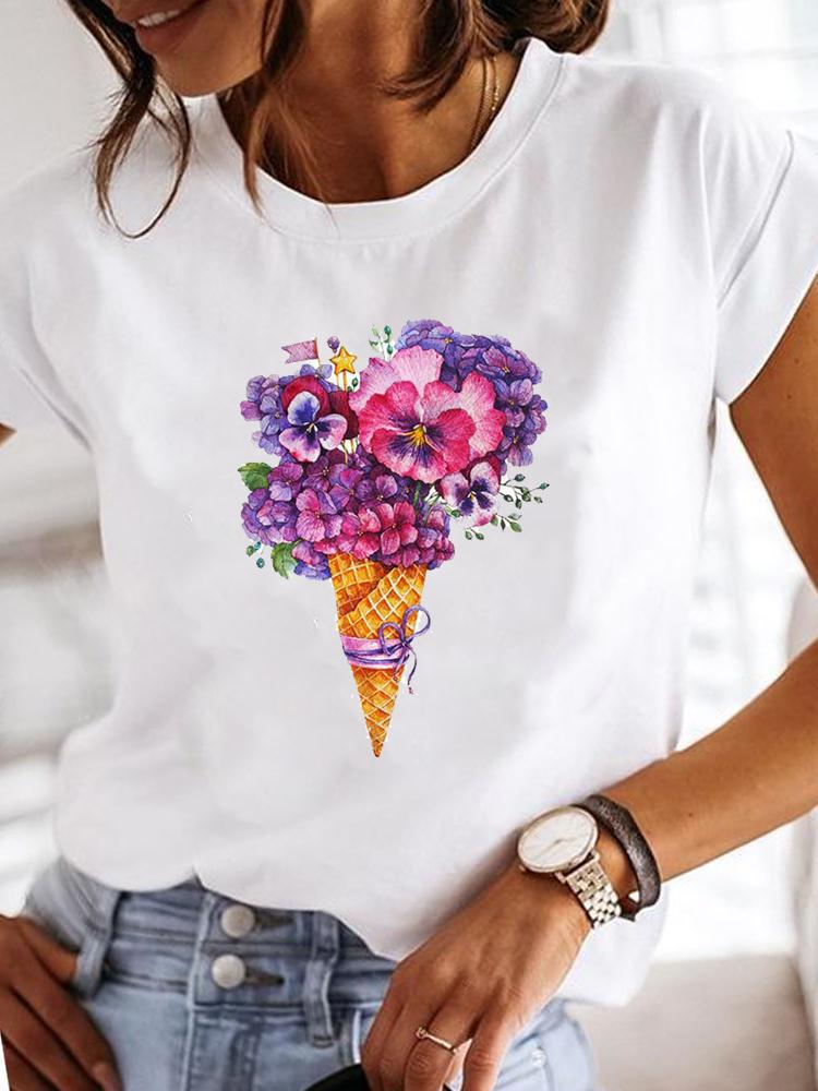 T-shirt AliExpress Amazon Independent Station Kortærmet til kvinder