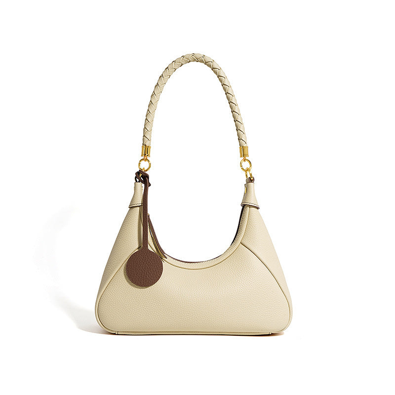 Women's Trendy Cowhide Texture Underarm Bag