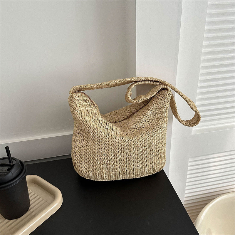 Women's Fashion Straw Large-capacity Woven Crossbody Bag