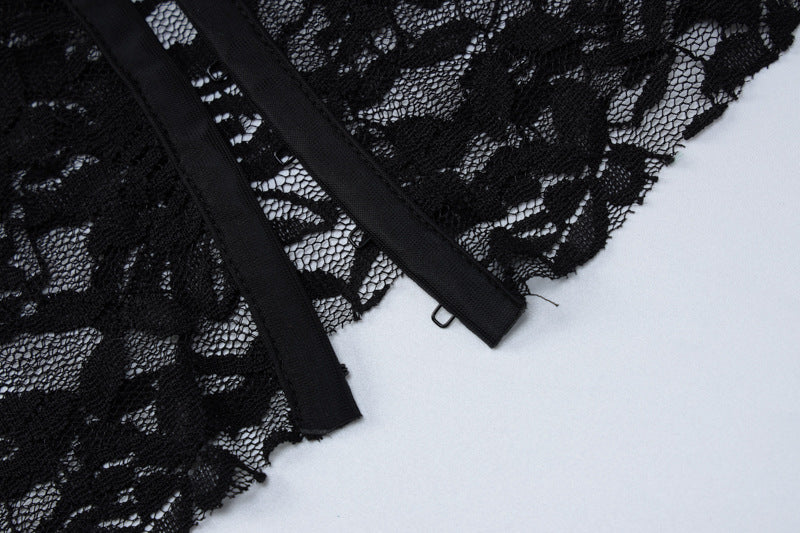 Patchwork Lace Small Sling Middle Group Women's Clothing Sheath Inner Village Suit