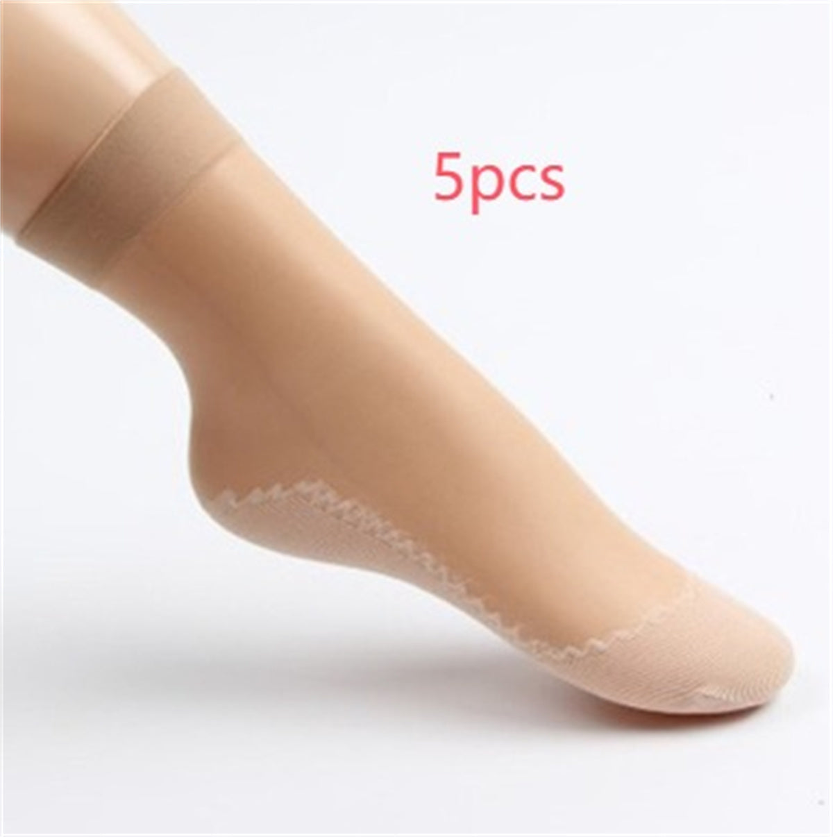 Velvet Women's Short Silk Stockings Pure Cotton Sweat Absorbing And Anti Slip