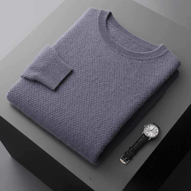 Herre EfterårVinter Business Casual Rundhalset Kashmir Sweater
