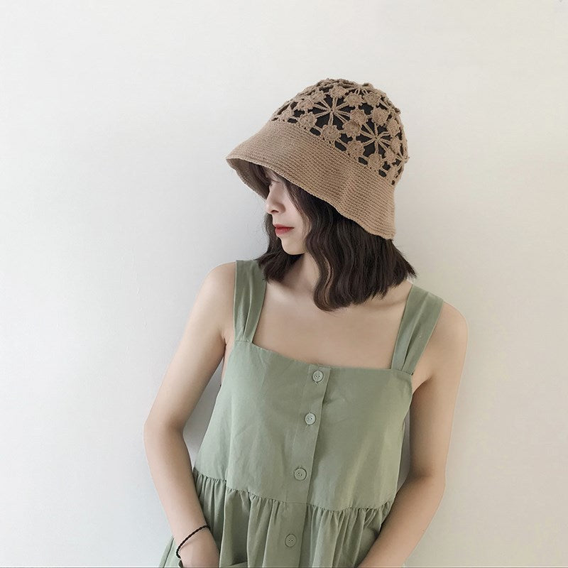 Summer Handmade Hollow Sunscreen Hat Literature And Art