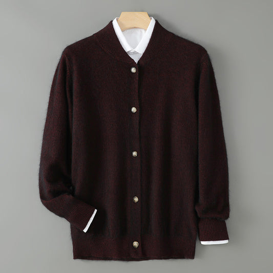 Casual Plus Size Outer Wear Men's Dehaired Angora Sweater