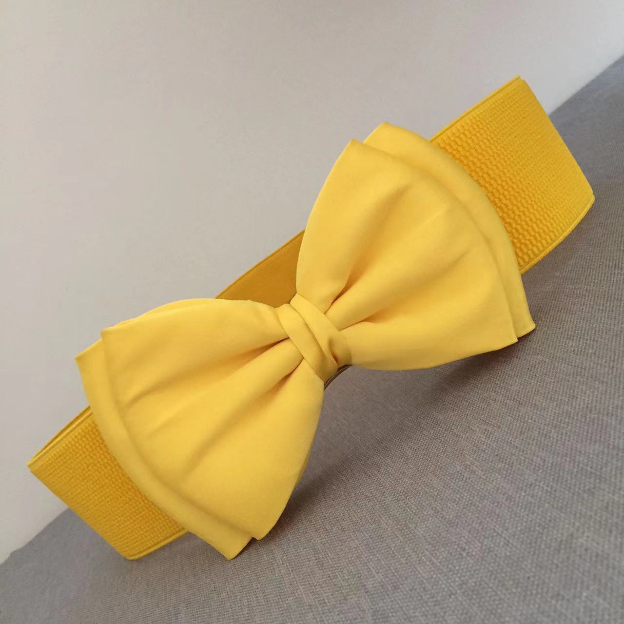 Women's Elastic Belt Bow Elastic Waist Seal