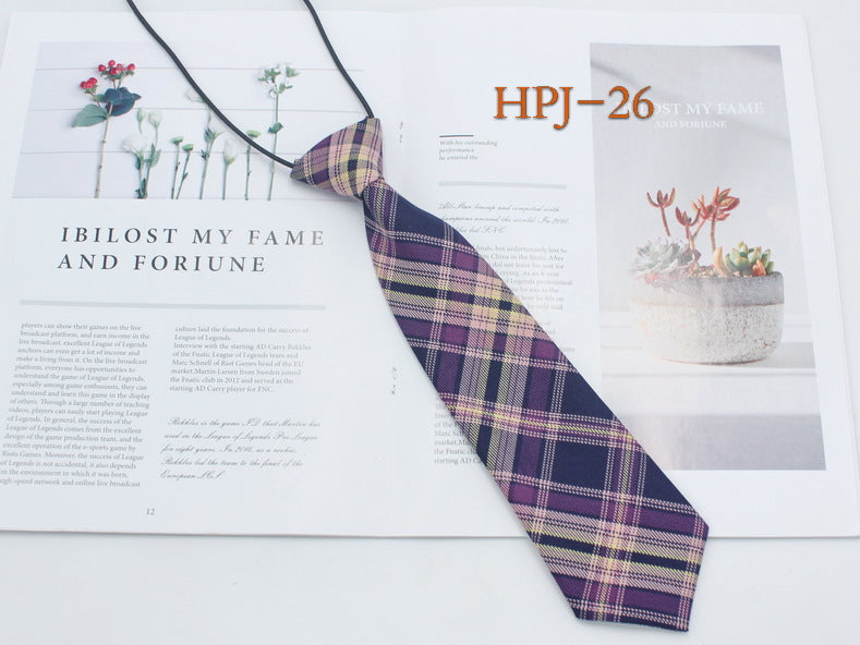 Japanese College Jk Plaid Tie Free Style