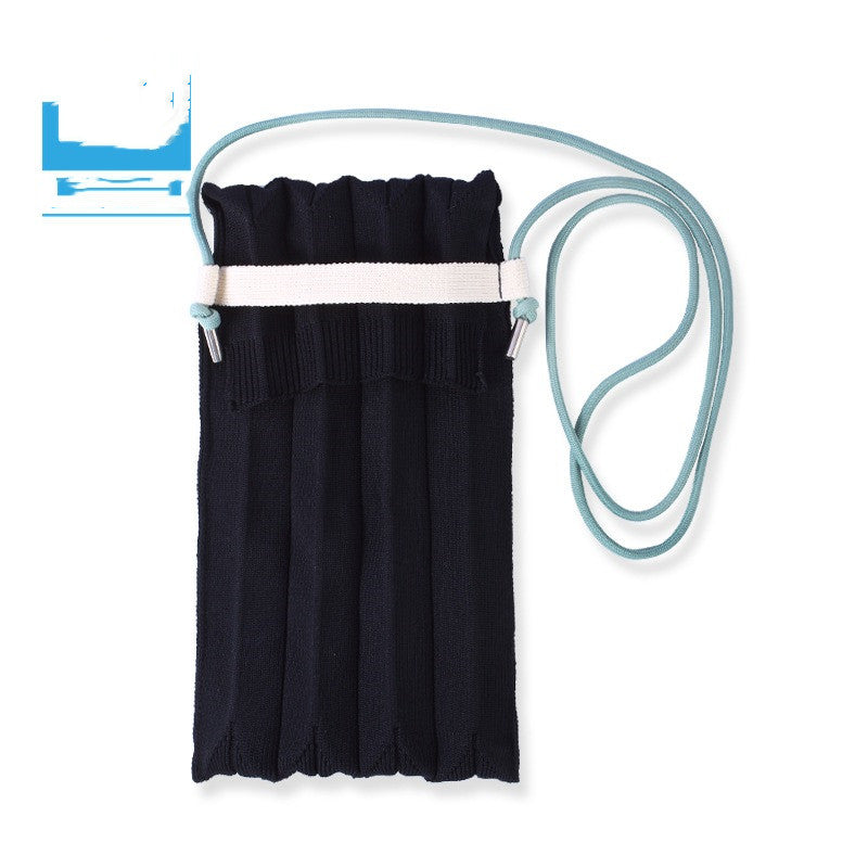 Multicolor Pleated Organ Woven Crossbody Mini Casual Shoulder Bag