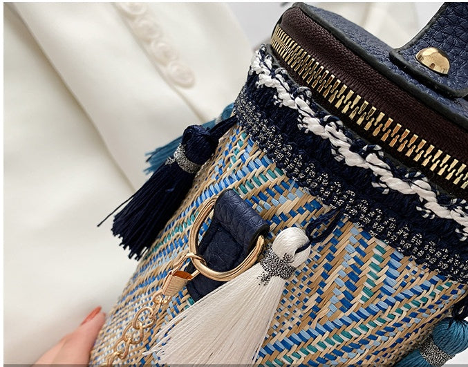 Ethnic Style Bag Female Fashion Hand-held Chain Weaving