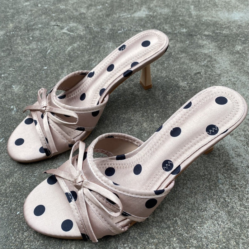 Sexy Polka-Dot Bow-Knot Slippers For Women