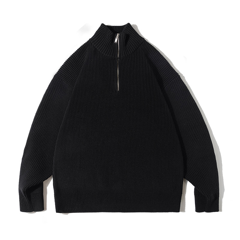 Winter Style Retro Half High Neck Sweater