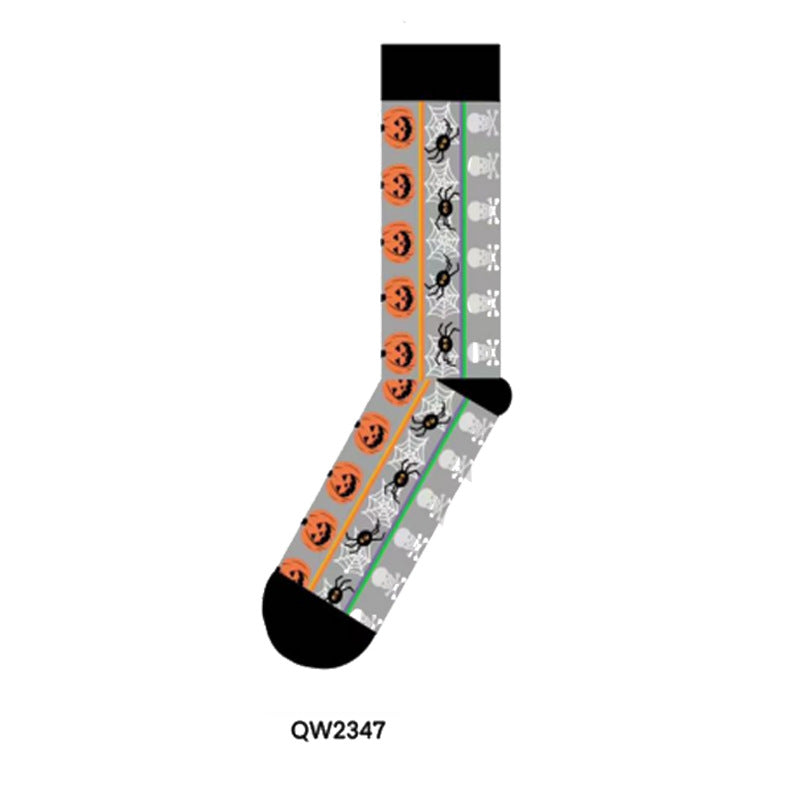 Halloween Cartoon Versatile Men's And Women's Mid-calf Socks