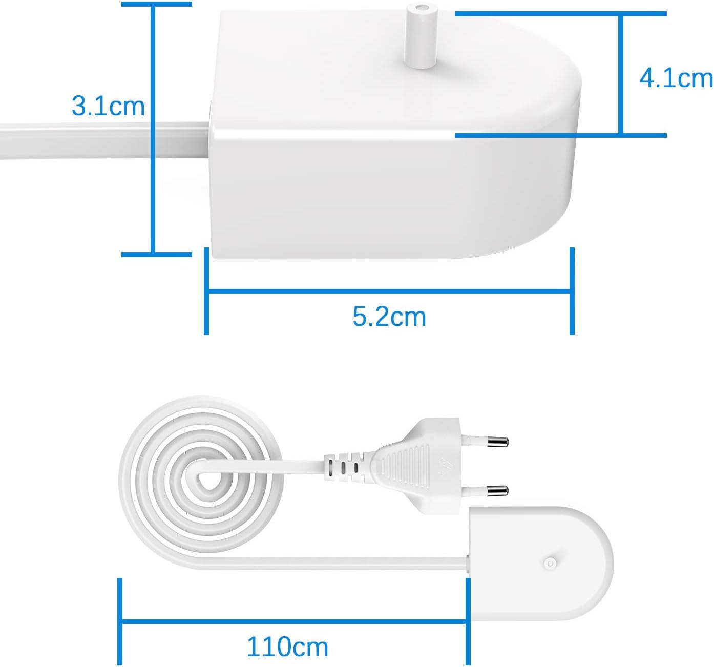 Ersatz Elektrische Zahnbürsten Ladegerät HX6100 Ladestation Passend Für Sonicare HX6000 Serie HX6150 HX6750 HX3000 HX8000 HX9000 Wasserdichtes IPX7 Netzkabel Induktive Ladestation Typ 6100