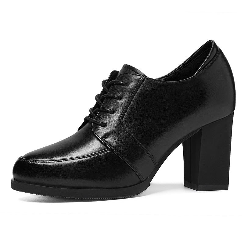 Lace-up Women's Shoes With Inner Heightening Platform Women's Shoes