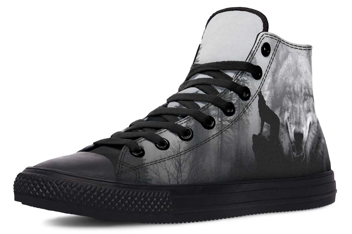 Printed Couple High-top Canvas Shoes