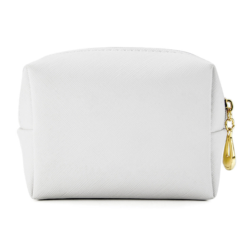 PU Leather Octagonal Square Makeup Storage Bag, Simple Design