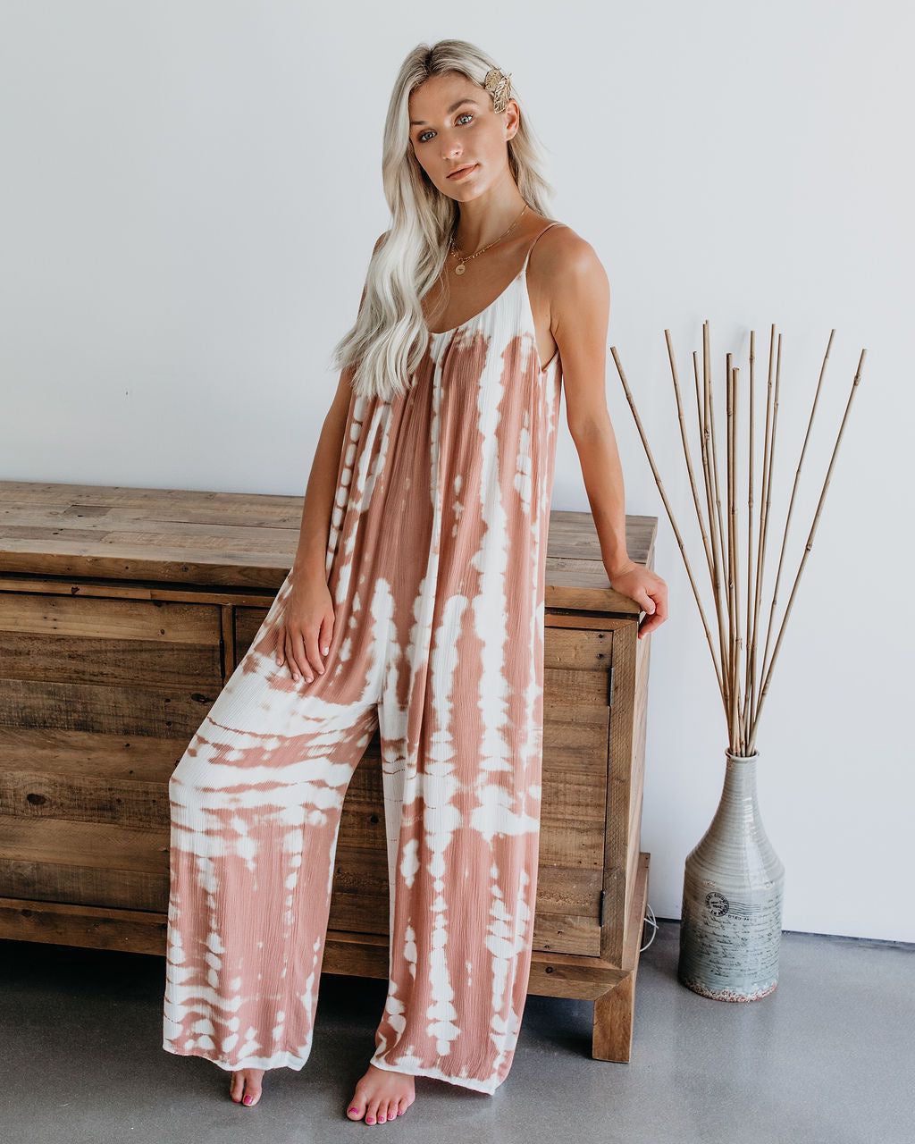 Women's Suspender One Piece Wide Leg Pants