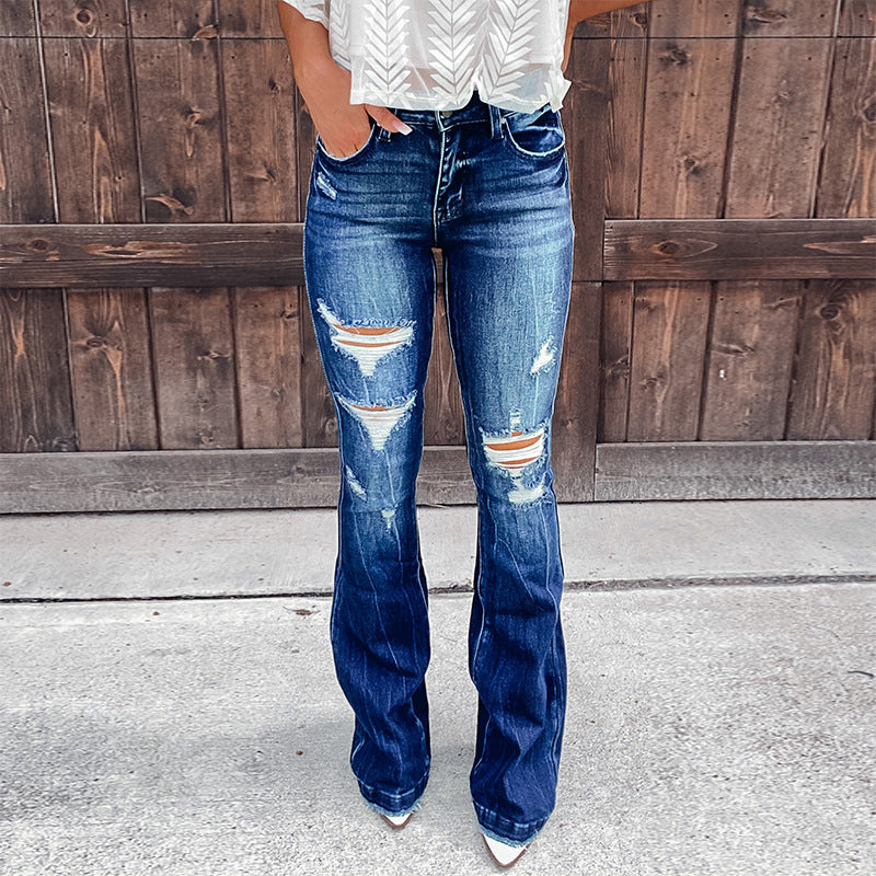 Damejeans Elegante Ripped Casual Bukser