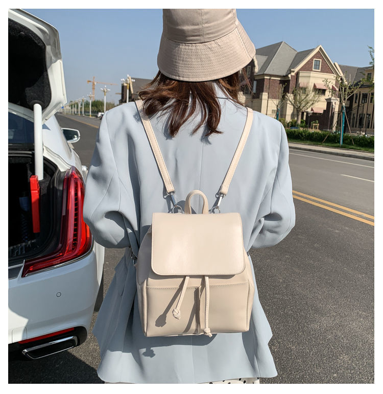 New Backpack Soft Leather Versatile Mini Small