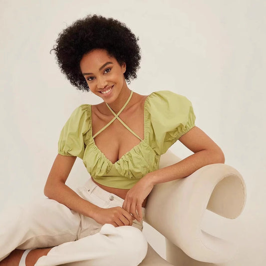 Off-shoulder Spaghetti Strap Top For Women In Pure Desire Style
