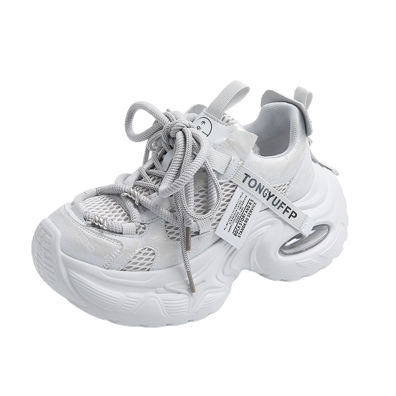 Dame Sneaker Med Tyk Sål Og Åndbar Mesh
