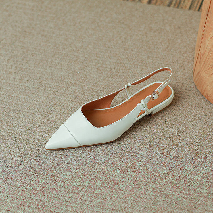 Summer New Pointed Toe Shallow Sandals Women's Baotou Back Strap